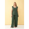 Giyim Kadın Yeşil Büyük Beden Penye Alt Üst Takım
