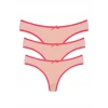 Giyim Pamuklu 3lü Tanga Külot Pudra
