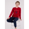U.s. Polo Assn Uzun Kol Pijama Takım Us2233-4 Kırmızı
