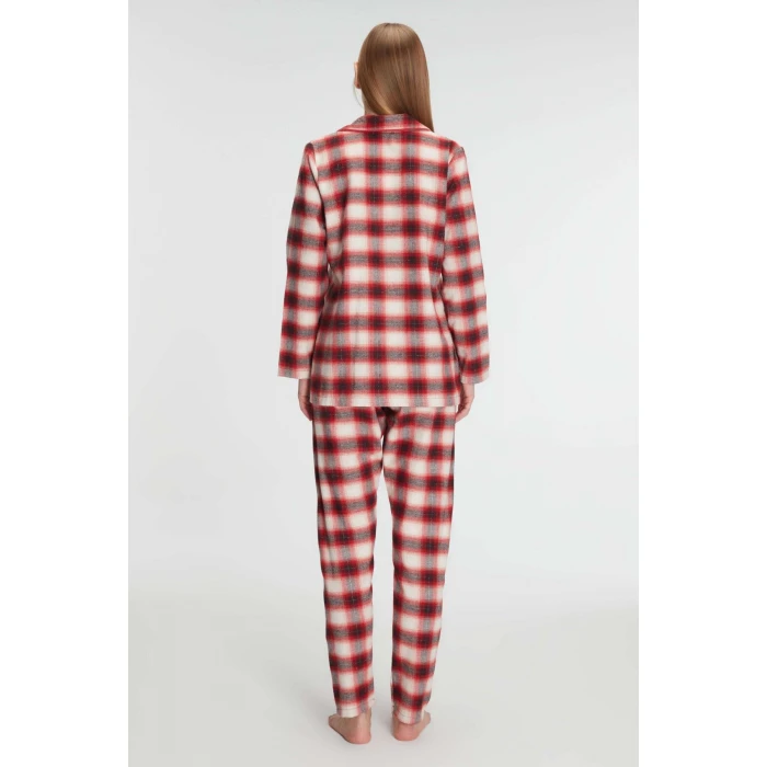 Anıl Pamuklu Uzun Kol Gömlek Ve Pantolon Takım