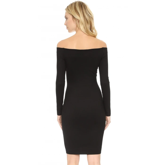 B101298 Uzun Kollu Straplez Elbise