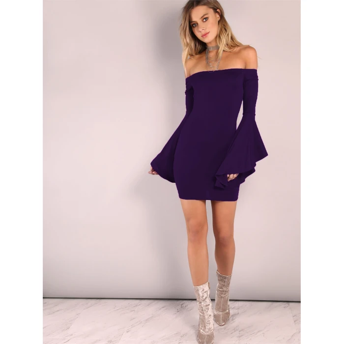 B101320 İspanyol Kol Straplez Elbise