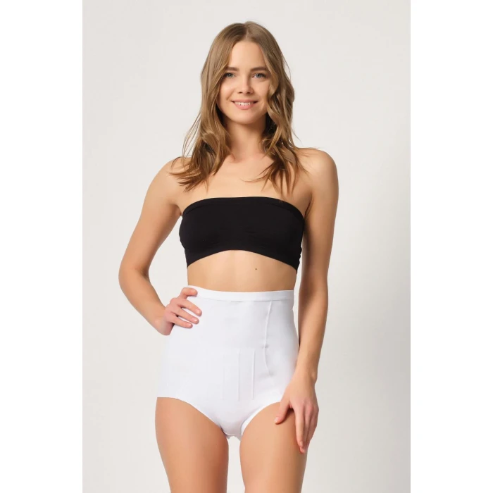 Beyaz Mı Emay 2931 Karın Balen Destekli Slip Lazer Korse