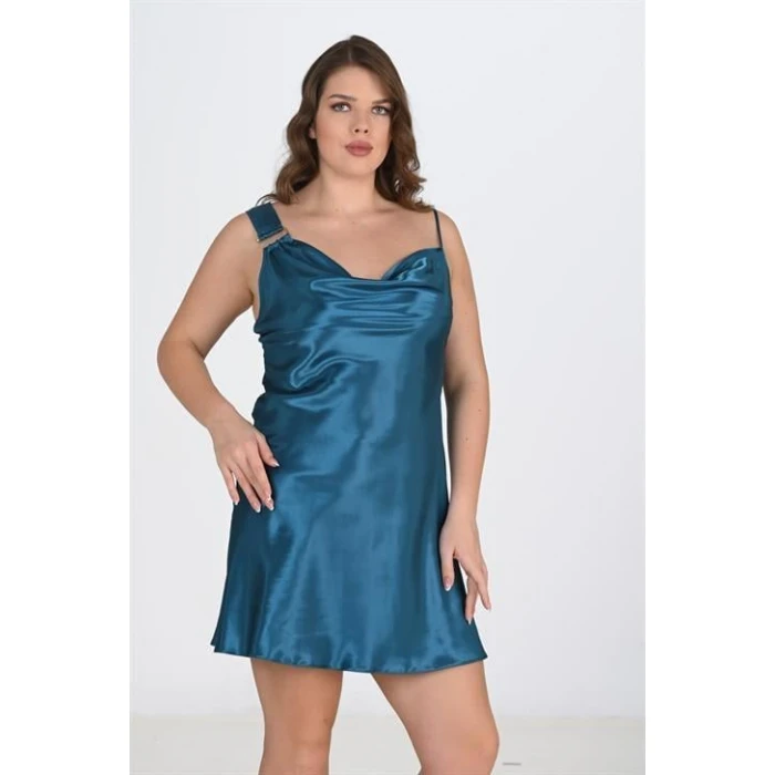 Büyük Beden 2li Petrol Sabahlık Takımı Bigsize 6206