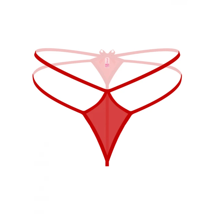 Büyük Beden Kırmızı Fantazi String Külot