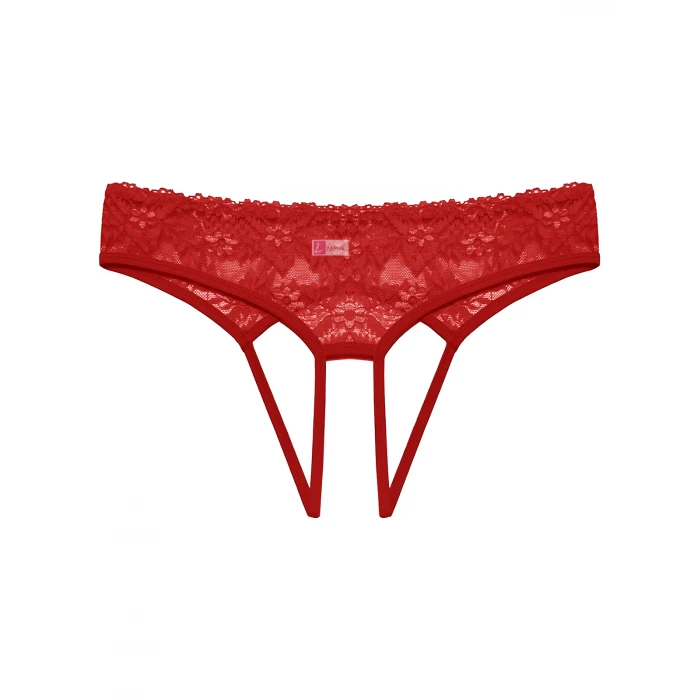 Büyük Beden Özel Bölgesi Açık Kırmızı Fantezi Külot