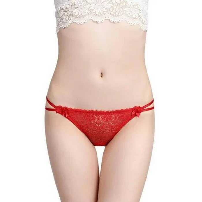 Çapraz Bant Detaylı Dantelli String Külot