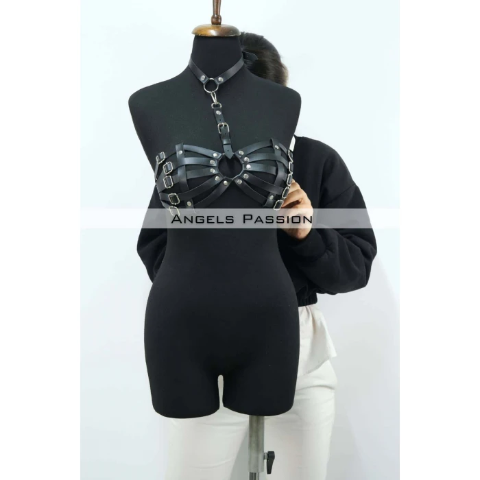 Deri Sütyen Fantazi Giyim - Brf224