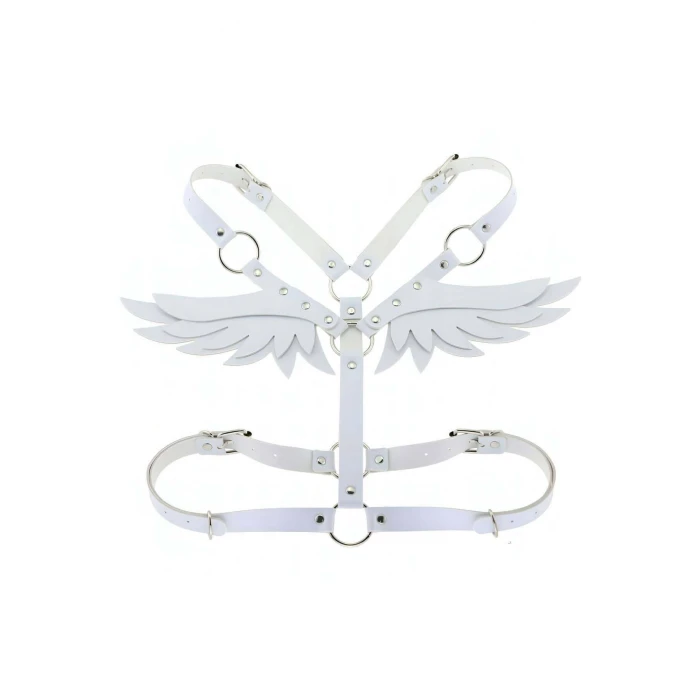 Deri Ve Melek Kanadı Detaylı Şık Harness - Brf642