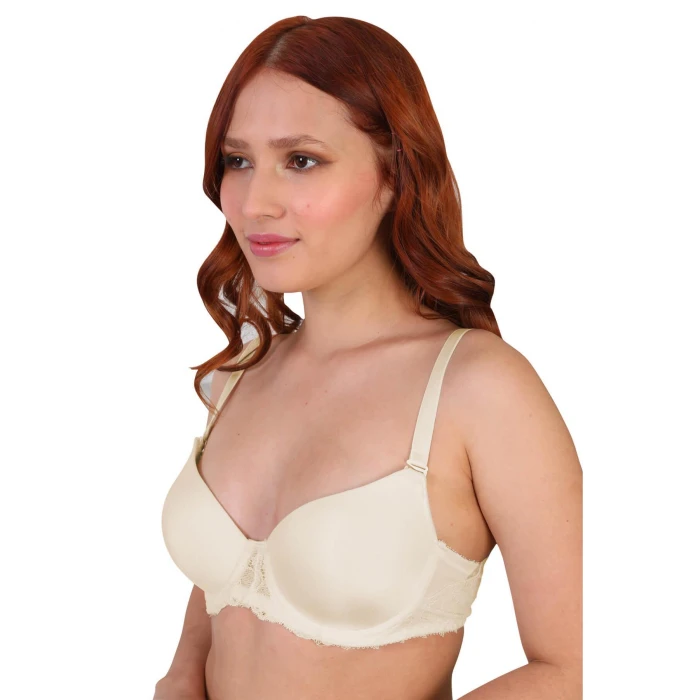 Ekru Mı 189d Pedli Dantelli Balenli Sütyen