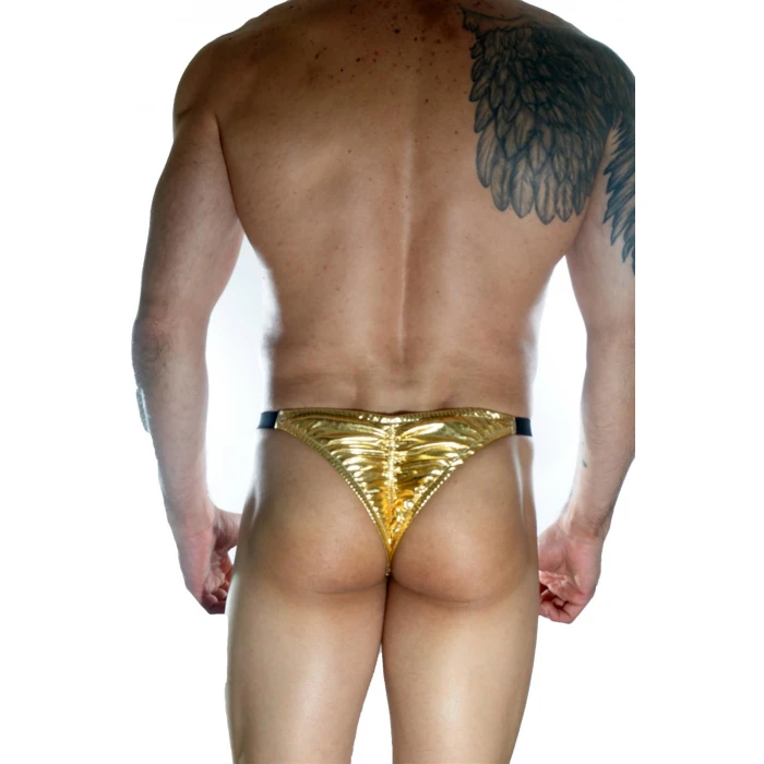 Erkek  Arkası Büzgülü Gold Brazillian Slip