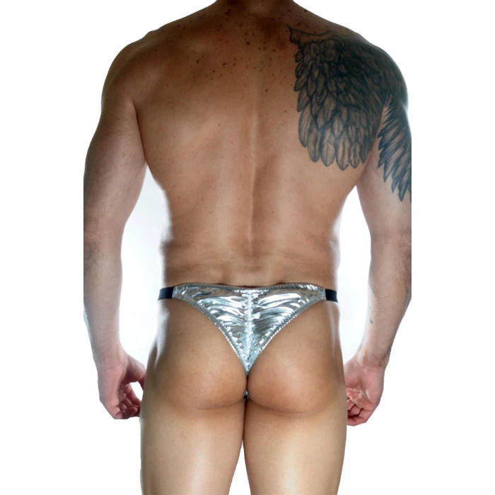 Erkek  Arkası Büzgülü Gümüş Brazillian Slip