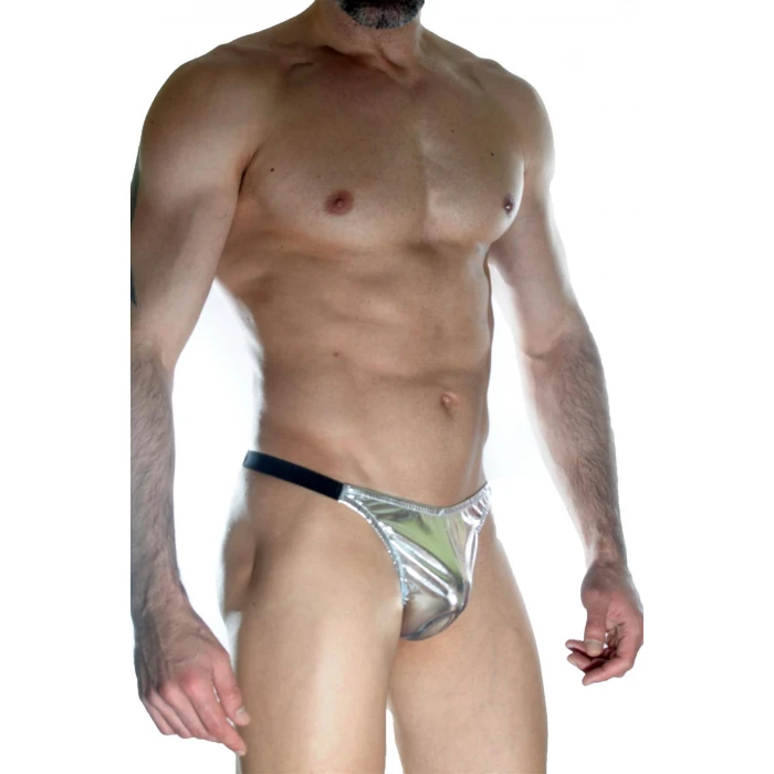 Erkek  Arkası Büzgülü Gümüş Brazillian Slip