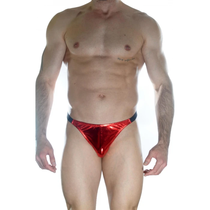 Erkek  Arkası Büzgülü Kırmızı Brazillian Slip