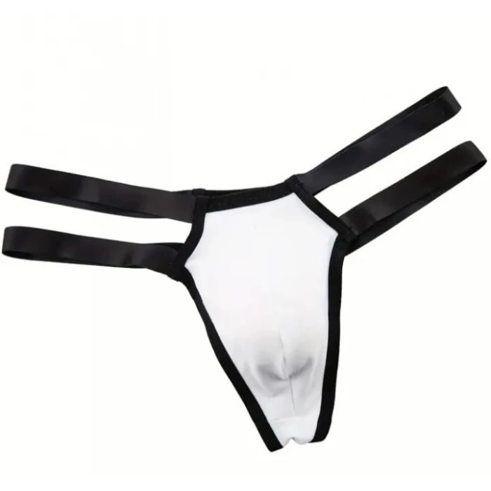 Erkek  Beyaz Lastikli Tanga İç Giyim