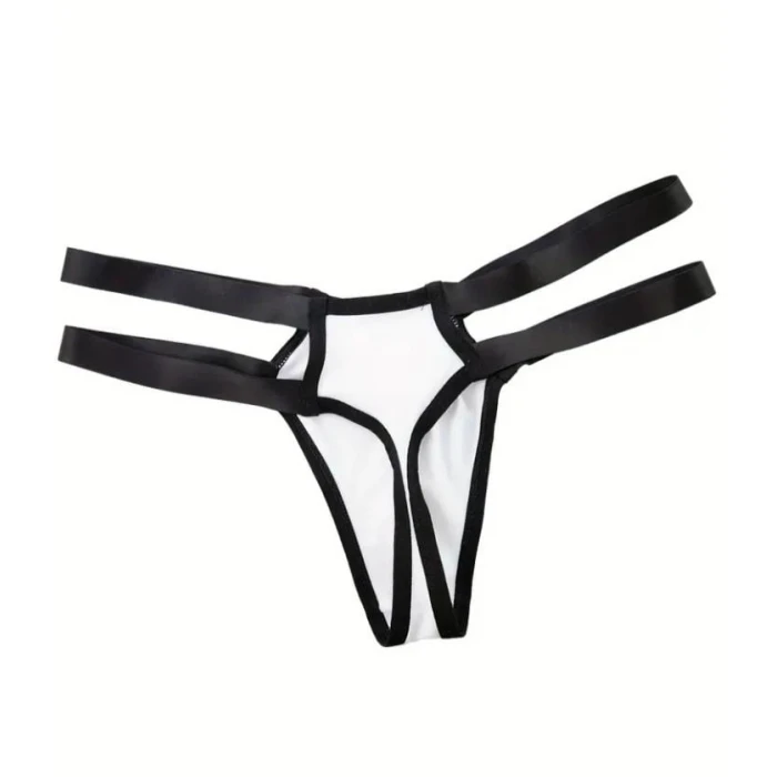 Erkek  Beyaz Lastikli Tanga İç Giyim