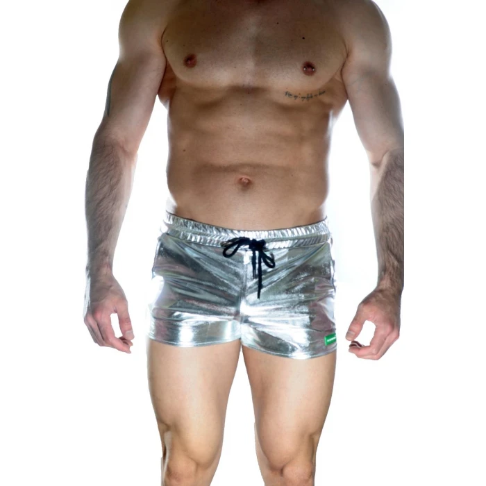 Erkek Gümüş Lame Short
