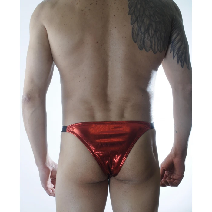 Erkek Kırmızı Lame Brazillian Slip