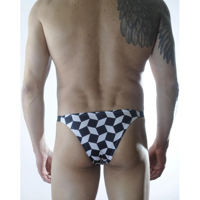 Erkek Küp Desenli Brazillian Slip