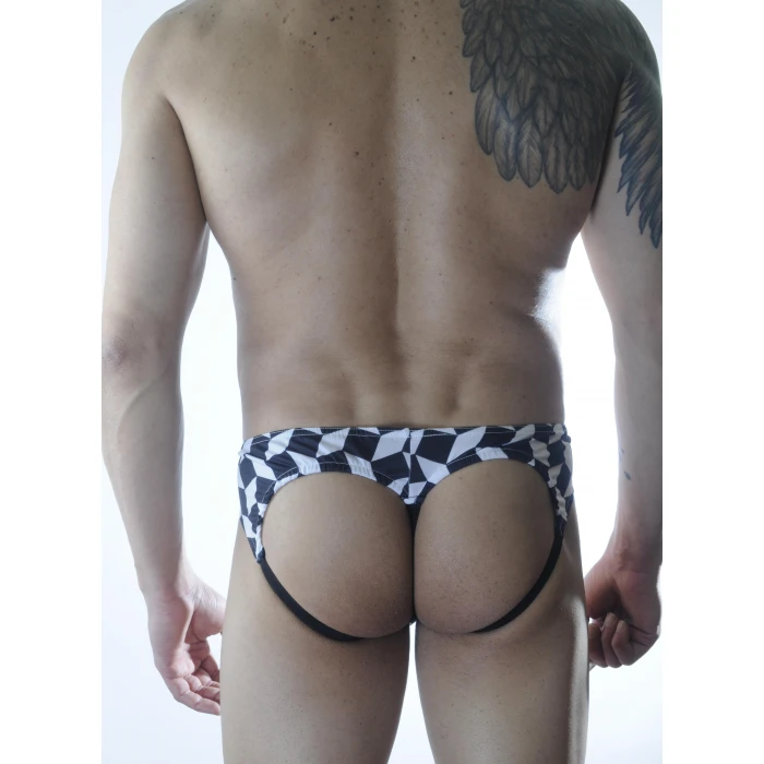Erkek Küp Desenli Fantezi Jockstrap