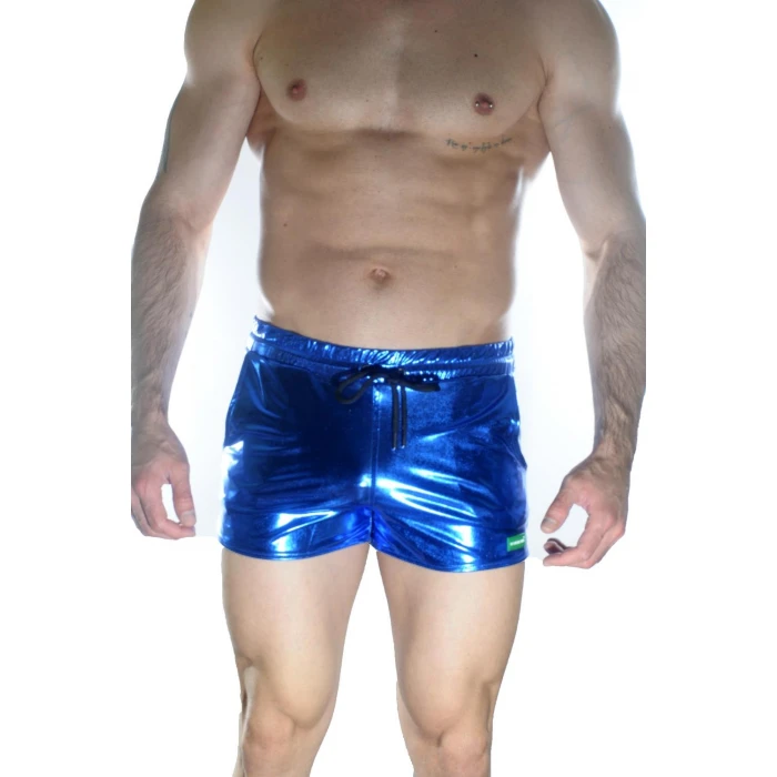 Erkek Mavi Lame Short