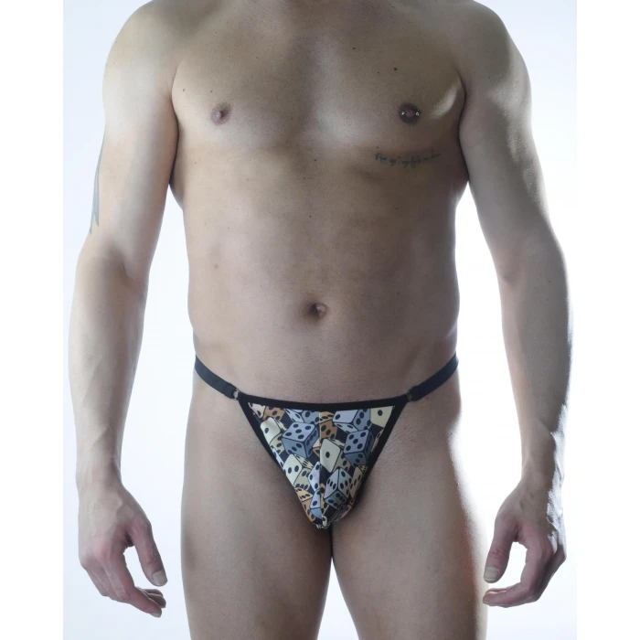 Erkek Zar Desenli Metalli Tanga İç Giyim