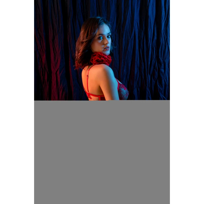 Fantezi Transparan Badi Kırmızı (mgp6628)