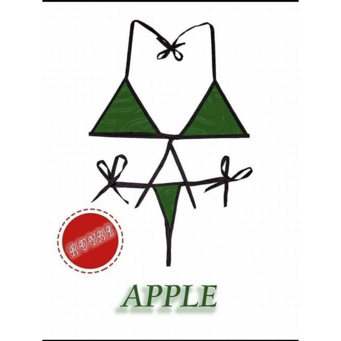 Fantezi Yenilebilir Elma Aromalı İç Çamaşırı Takımı