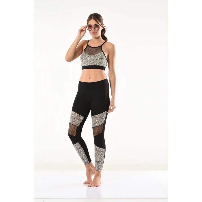 File Detaylı Büstiyer Tayt Takım 532