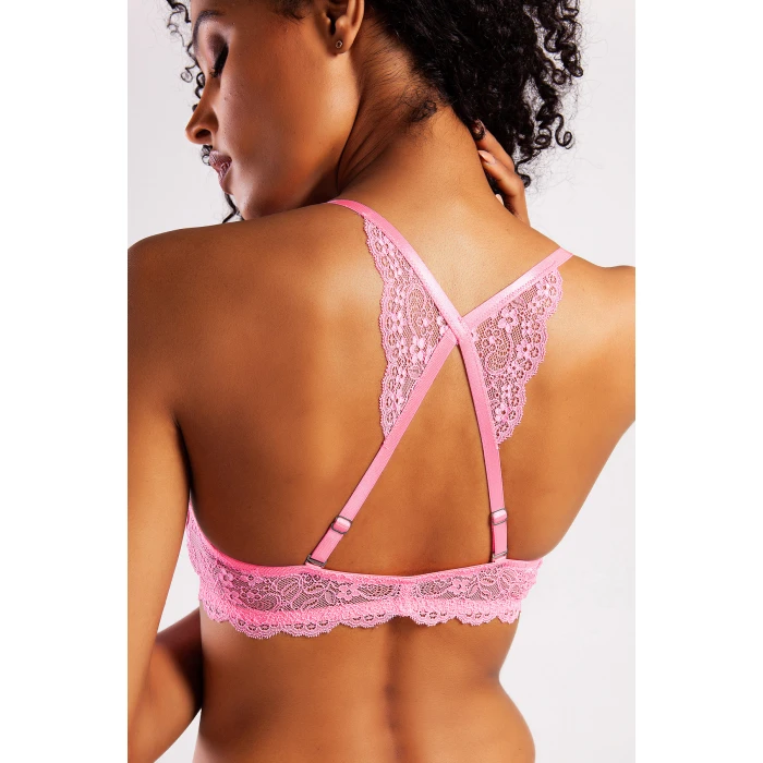 Githa Foam Cup Push Up Bra,neon Pembe Renk Straplez Konforlu Ve Şık Sütyen