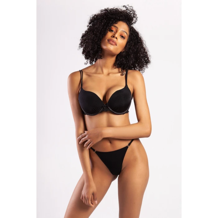 Goldy Heavy Push Up Bra, Siyah Renk  Konforlu Ve Şık Sütyen