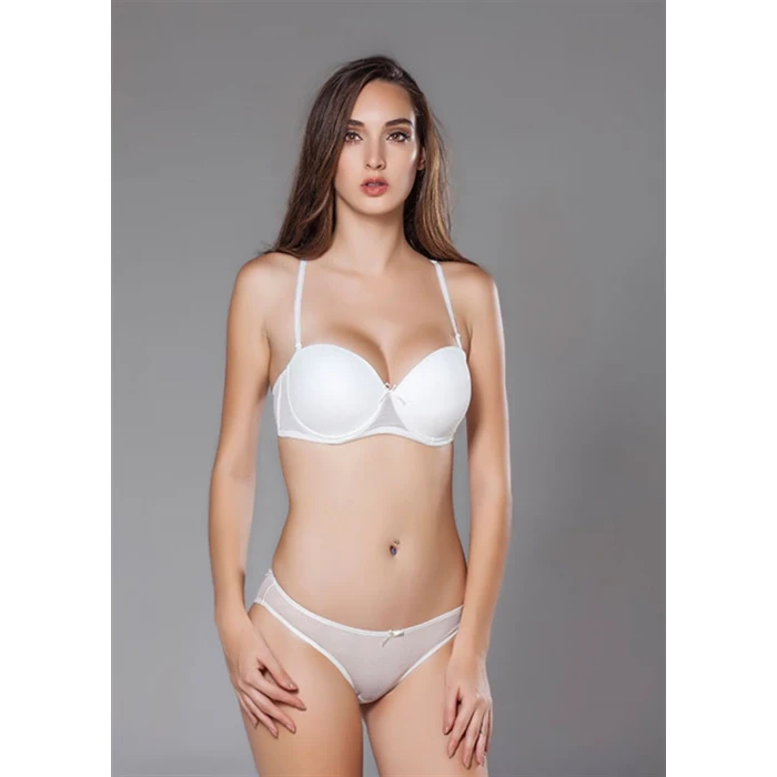 Kadın 277 Ekru Sütyen Takımı Extra Pedli