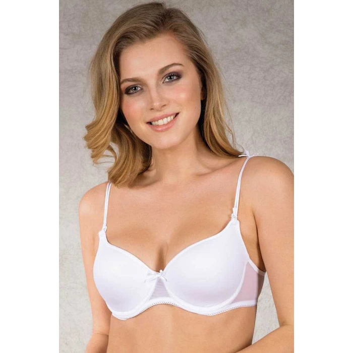 Kadın Balenli Desteksiz Dolgusuz Askıları Çıkabilen Yumuşak Süngerli Günlük Klasik T-shirt Sütyeni