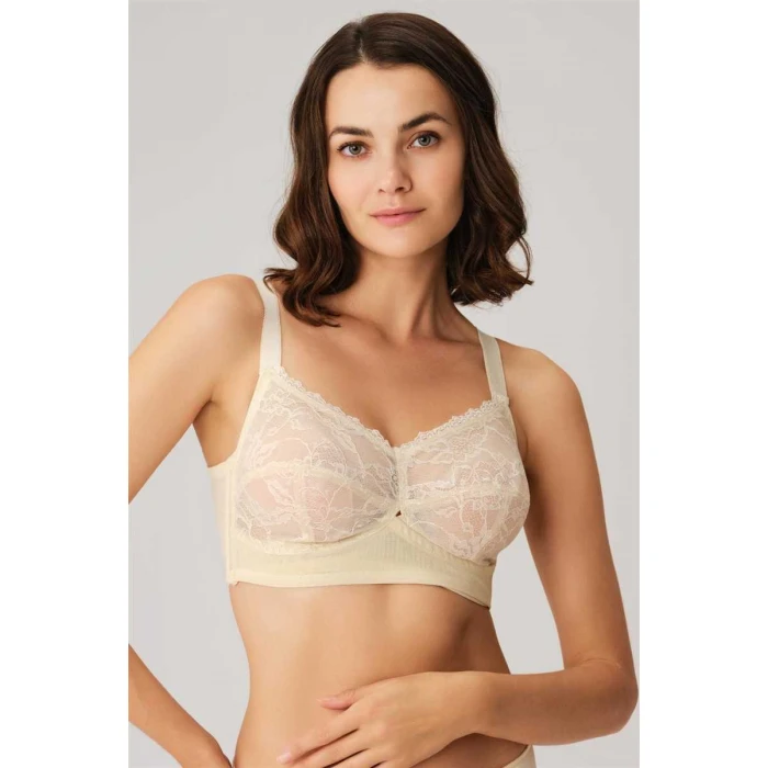 Kadın Balenli Desteksiz Dolgusuz Toparlayıcı Dantelli Küçültücü Sütyen