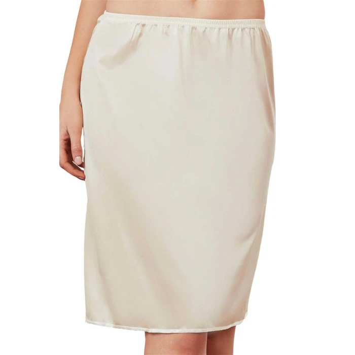 Kadın Polyamid Kumaşlı Diz Altı Uzun Etek Altı Jüpon