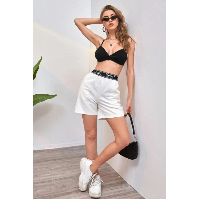 Kadın Siyah Kapsız Sırtı Açık Crop Top Bluz