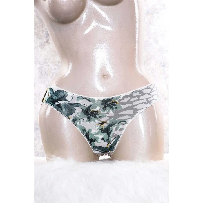 Kadın Viskon Kumaş Çiçek Desenli Slip