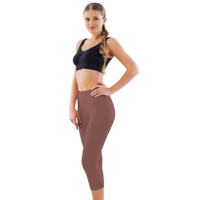 Kahve Mı Emay 7600 Likralı Kapri Tayt