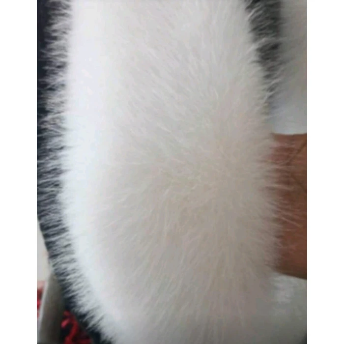 Kürk Orijinal Beyaz Seksi Omuzluk Şık Kürk