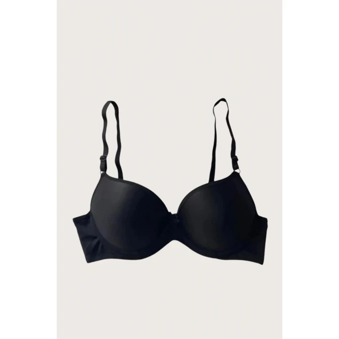 Mikro Kumaş Push Up Dolgulu Balenli Günlük Tek Destekli Sütyen