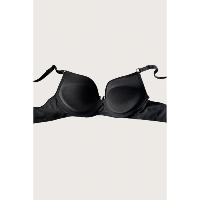 Mikro Kumaş Push Up Dolgulu Balenli Günlük Tek Destekli Sütyen