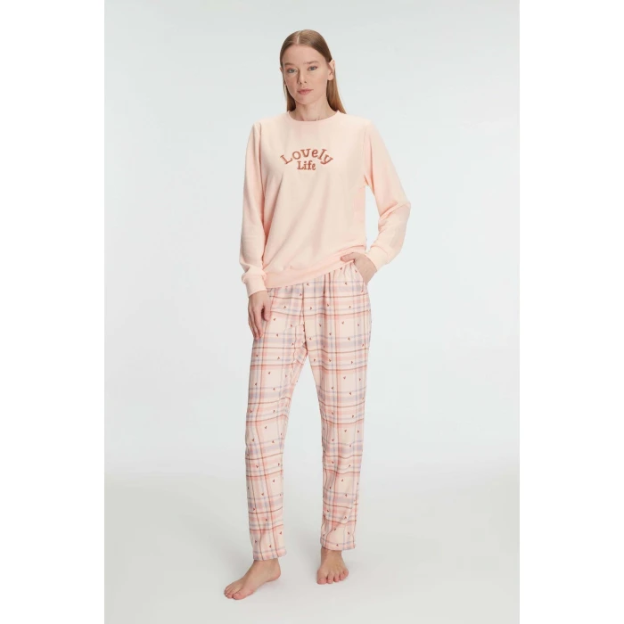 Pamuklu Kışlık Uzun Kol Kadın Pijama Takım