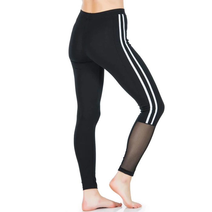 Şeritli Transparan Detaylı Kadın Tayt 0602