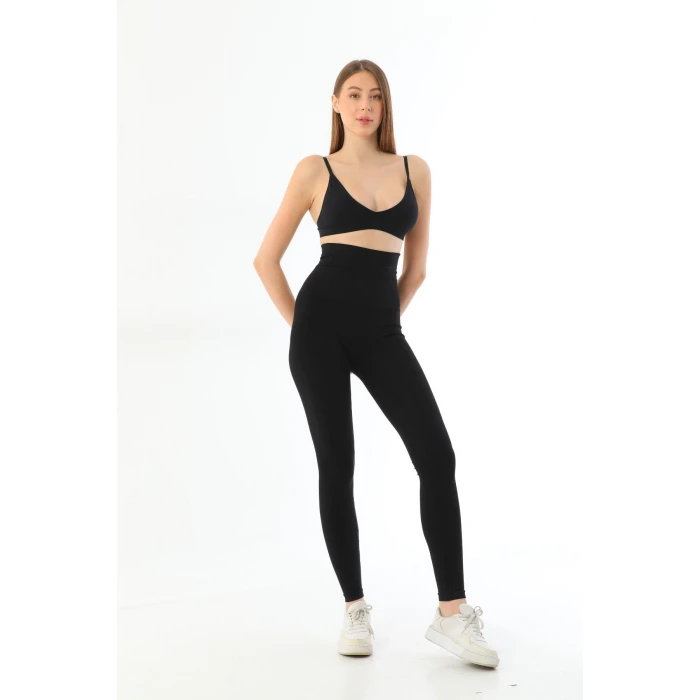 Siyah Mı 3904 Göğüs Altı Yüksek Bel Toparlayıcı Tayt