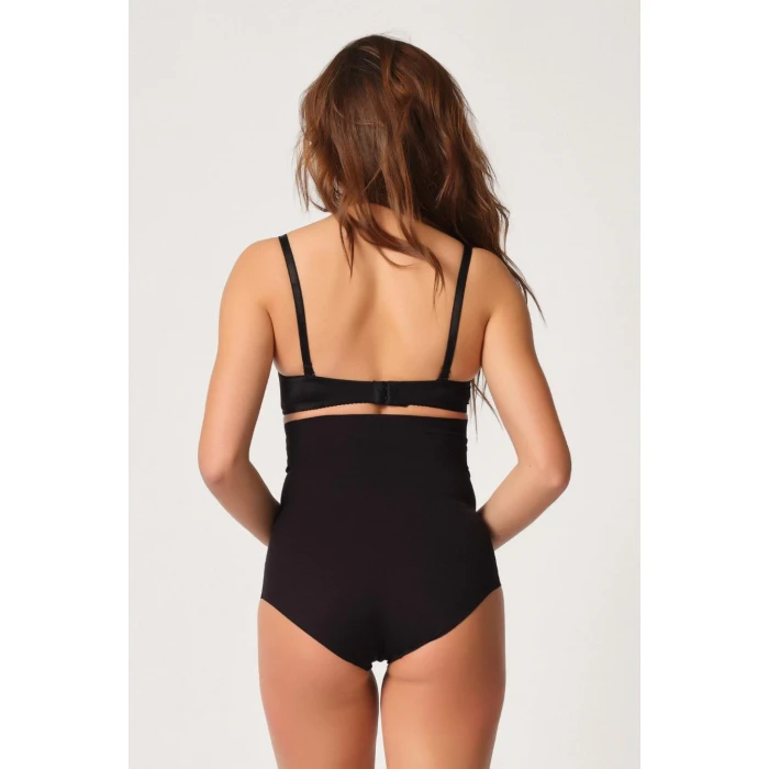 Siyah Mı Emay 2708 Lazer Yüksek Bel Kesim Slip Korse