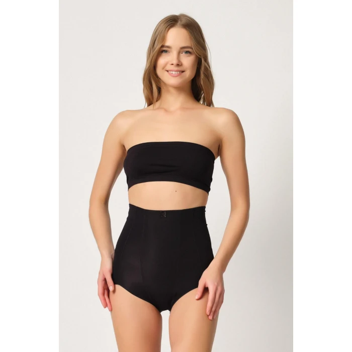 Siyah Mı Emay 2920 Yüksek Bel Karın Desteklı Slip Lazer Korse