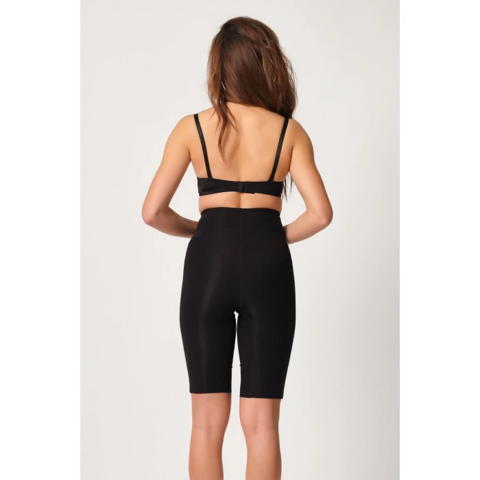 Siyah Mı Emay 2923 Yüksek Bel Karyokalı Paçalı Lazer Korse