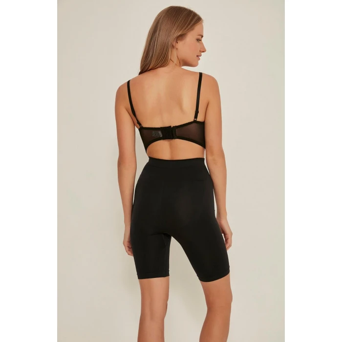 Siyah Mı Emay 3005 Soft Uzun Paçalı Boxer Korse