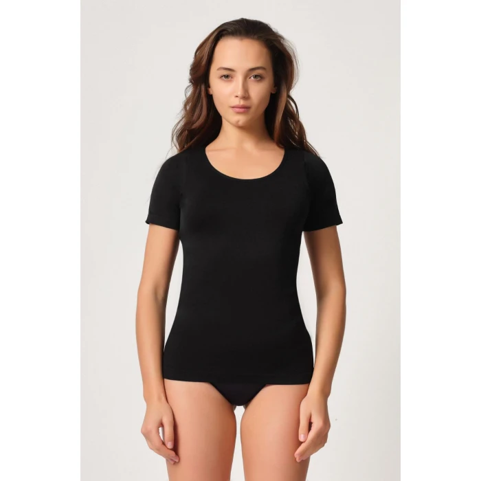 Siyah Mı Emay 5004 Soft Yarım Kollu Atlet