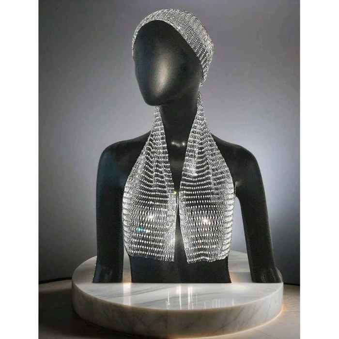 Taşlı Kafa Aksesuarı Kristal Bandana